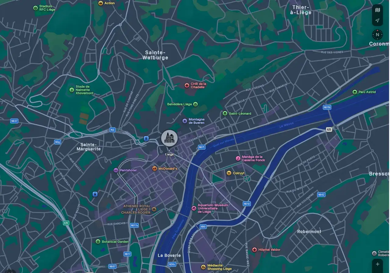 Zone d'intervention nettoyage Liège et alentours
